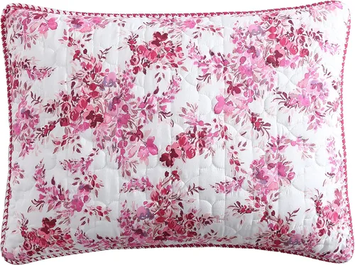 Vista 5 de Betsey Johnson - Juego de edredón twin, ropa de cama reversible con puntadas de diamante con funda a juego, microfibra cepillada, elementos