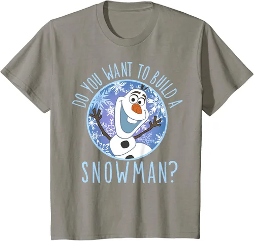 Vista 21 de Disney Camiseta Frozen Olaf con texto en inglés "Do You Want to Build A Snowman Negro