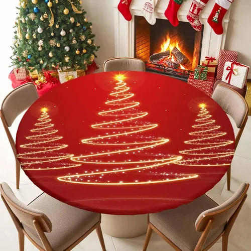 Vista 12 de Mantel redondo ajustable con bandera de camuflaje estadounidense para mesas de comedor, diseño de estrellas y rayas de camuflaje con borde elástico