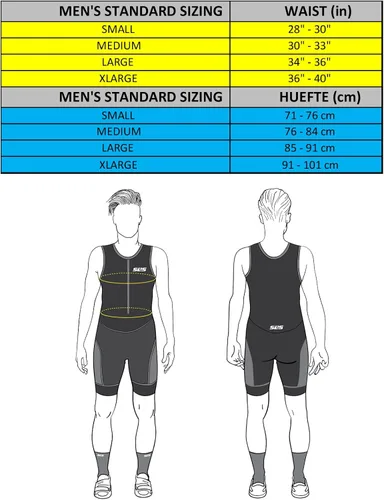 Vista 3 de SLS3 - Pantalones cortos de triatlón para hombre (3 pantalones cortos de 1 bolsillo)