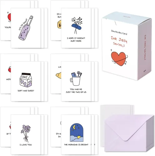 Vista 38 de Monolike Tarjeta Día a Día, 105 Luna - Mezcla de 48 mini tarjetas individuales, 24 sobres Paquete