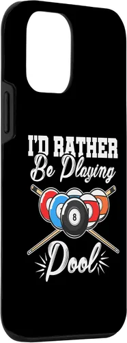 Vista 3 de Funda para iPhone 12 mini I'd Rather Be Playing Billards Pool Player Snooker de 8 bolas