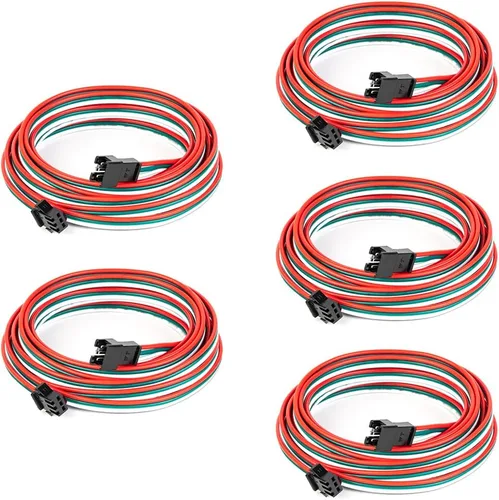 Vista 7 de BTF-LIGHTING 5 piezas/paquete 20 AWG 3 Pin JST SM macho hembra enchufe LED conector 1.64 pies/0.5m cable de extensión para WS2812B WS2811 WS2814