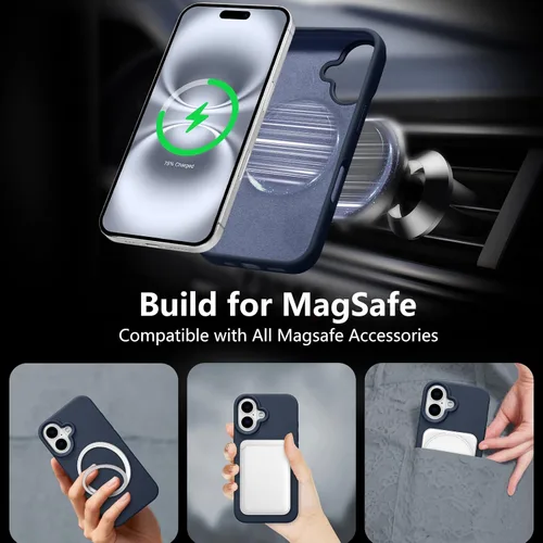 Vista 404 de Funda magnética de silicona para iPhone 13 Pro, color blanco antiguo [Compatible con Magsafe] [Forro de microfibra suave antiarañazos], funda