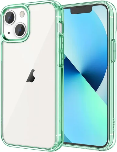 Vista 9 de JETech - Funda para iPhone 13 de 15,5 cm, cubierta de goma a prueba de golpes que no se pone amarilla, parte trasera transparente antiarañazos
