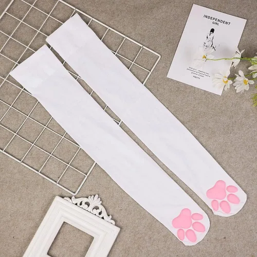Vista 2 de Calcetines de patas de animales, loco diseño en 3D de patas de gatos, perros y tigres. Divertido regalo navideño para mujer u hombre adultos