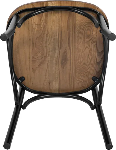 Vista 11 de Taylor & Logan Silla de comedor con espalda cruzada raspada a mano Lara en madera de fruta