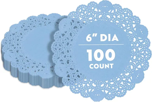 Vista 64 de Restaurantware Pastry Tek Blondas de Encaje de 4 x 4 Pulgadas 100 Vajilla Decorativa - Blondas de Mesa Desechables Redondas de Papel Negro