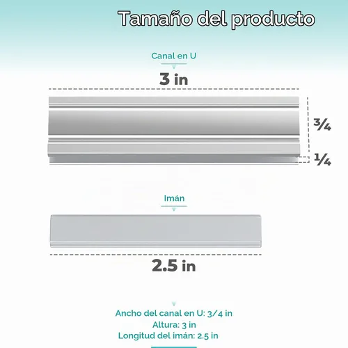 Vista 3 de Imán de Puerta de Ducha de Vidrio Shuisen, Pestillo Magnético para Puerta de Ducha con Cierre de Metal Compatible con Puertas de Vidrio de Grosor
