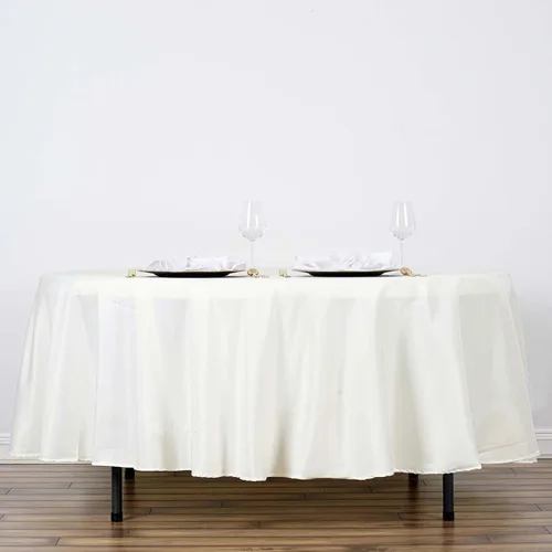 Vista 101 de Efavormart - Mantel redondo de poliéster de 108 pulgadas, 108 pulgadas, para bodas, fiestas, banquetes, restaurantes, color verde manzana