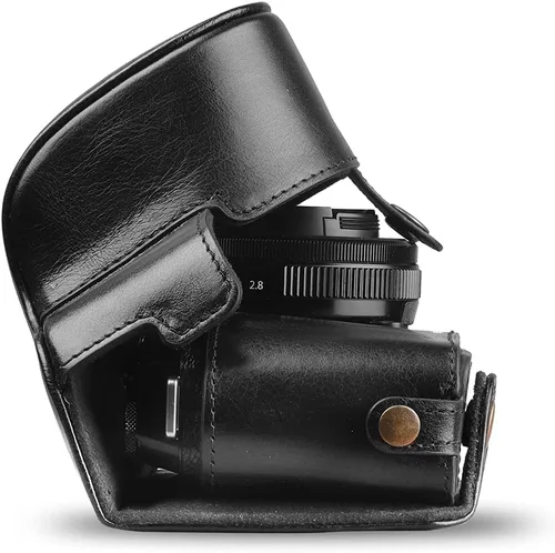 Vista 3 de MegaGear MG1979 Ever Ready - Funda de piel auténtica para cámara compatible con Fujifilm X Series X-E4, color negro
