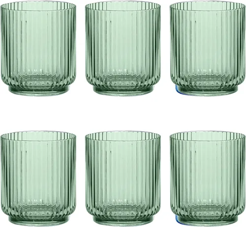 Vista 12 de TarHong Mesa - Vasos de plástico prémium apilables para bebidas y vino, 15 onzas, transparente, juego de 6