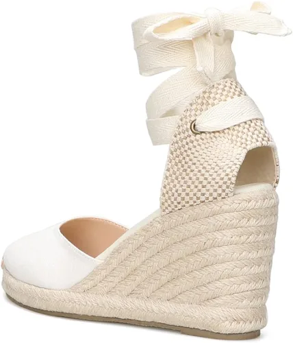 Vista 3 de Womens Platform Wedges Espadrilles, 3" Wedge, Soft Ankle-Tie Strap, Closed Toe, Classic Summer Sandals