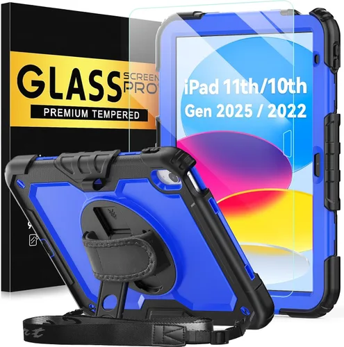 Vista 13 de BLOSOMEET Bonita funda para iPad de 9ª generación 2021 de 10.2 pulgadas con protector de pantalla de vidrio templado y soporte para bolígrafo, funda