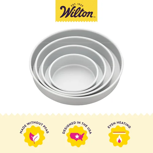 Vista 29 de Wilton juego de ollas de aluminio de 2 9 pulgadas para hornear tartas circulares, 9 x 2, Multicolor