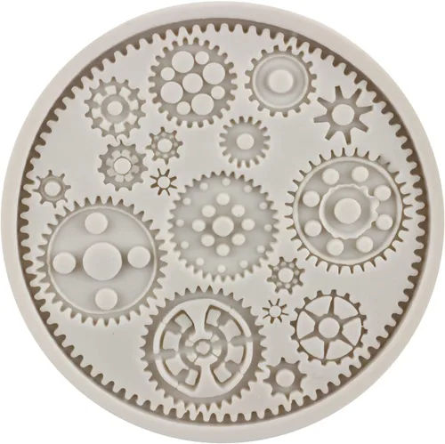 Vista 8 de Sijiangmold Juego de 4 moldes de silicona Steampunk Gear Fondant