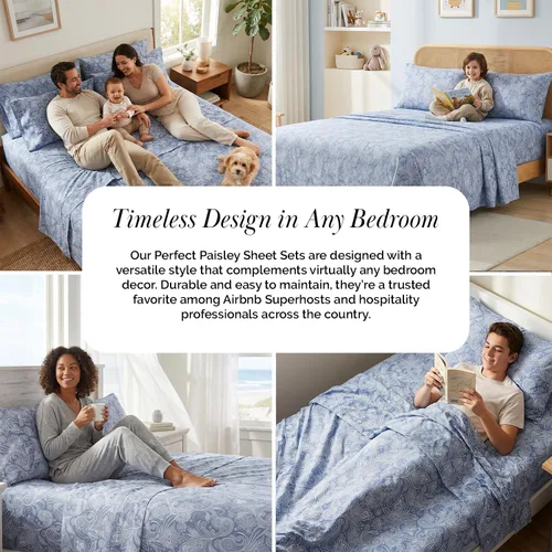 Vista 290 de Southshore Fine Living, Inc. Colección Winter Brush, juego de sábanas de 3 piezas para cama individual, sábana bajera con bolsillo profundo de 14