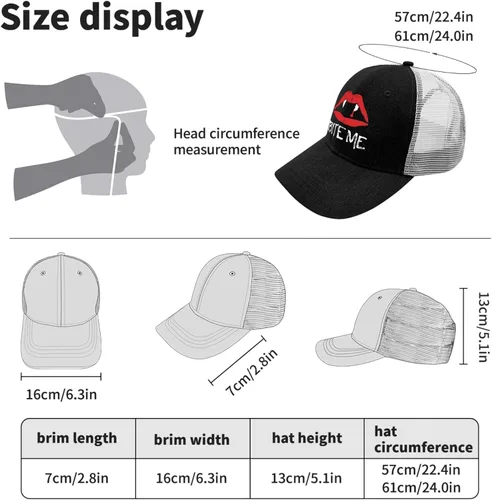 Vista 4 de devor Cap Bite Me Dad Hat, Funny Caps for Men