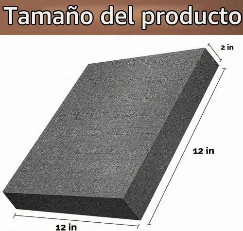 Vista 2 de DECOHS 4 piezas de inserto de espuma Pick and Pluck - Lámina de espuma en forma de cubo pre-perforada de 12 x 12 x 2 pulgadas con fondo para cajas