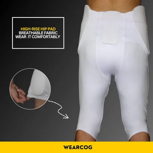 Vista 5 de Flex - Pantalones de fútbol integrados para adultos 7 pantalones de fútbol acolchados para práctica con almohadillas integradas
