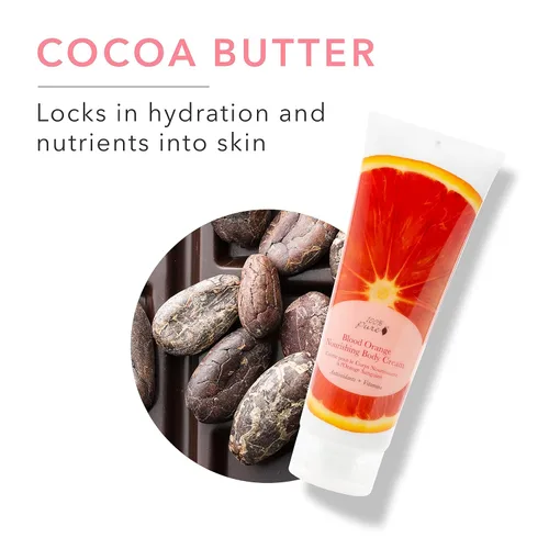 Vista 3 de 100% PURE Crema corporal nutritiva loción de naranja sanguina lujosa hidratación y reposición botánica para la piel seca, hidratante