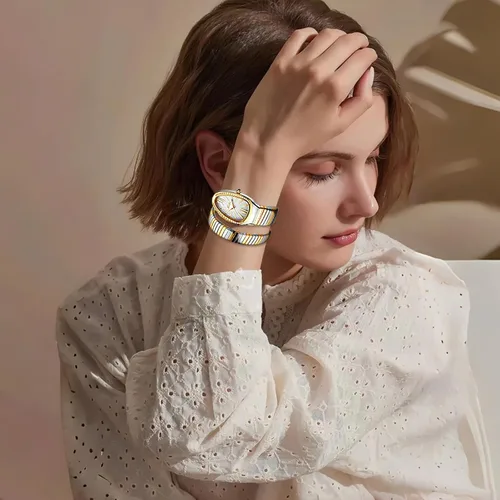 Vista 5 de MASTOP Reloj de cara de serpiente para mujer, con forma de serpiente, relojes para mujer, relojes impermeables de acero delicado para mujer, relojes