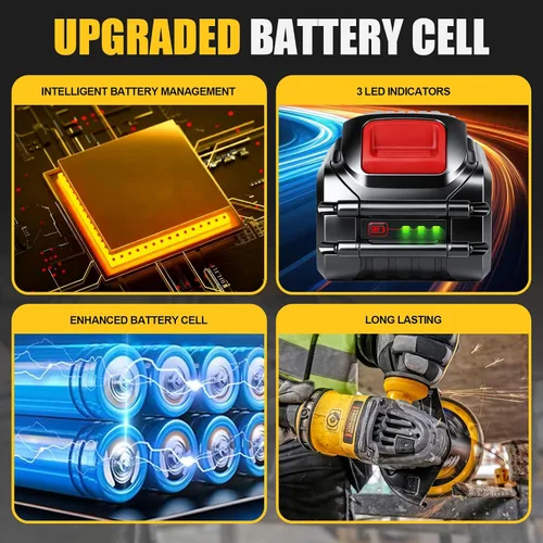Vista 4 de Reemplazo de 20V/60V 9.0Ah para Dewalt 20V/60V Flexvolt Batería DCB609 DCB606 DCB612 Compatible con herramientas eléctricas inalámbricas Dewalt