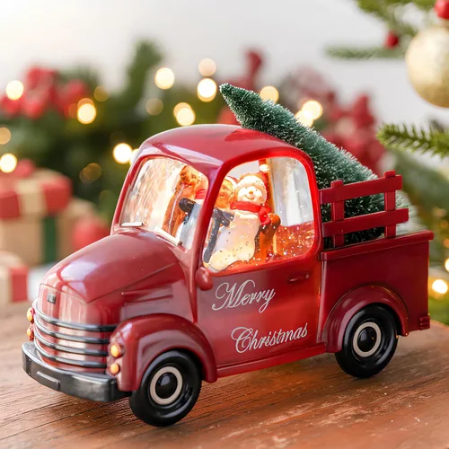 Vista 20 de Globo de nieve de Navidad con agua brillante de muñeco de nieve con música y temporizador, linterna iluminada con pilas para regalos de decoración