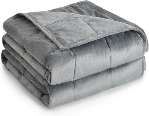 Vista 34 de Topblan - Manta pesada para adultos de 12 libras, suaves y cómodas mantas de forro polar con sherpa lanudo, manta pesada de jacquard elegante