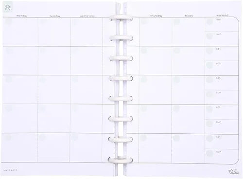 Vista 18 de Talia - Recambios para cuaderno con espiral (Páginas en blanco (negro), Junior (5.5 x 8.5 pulgadas))