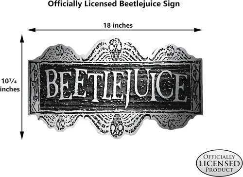 Vista 2 de Rubies Beetlejuice: Beetlejuice - Letrero de pared para adultos, unisex
