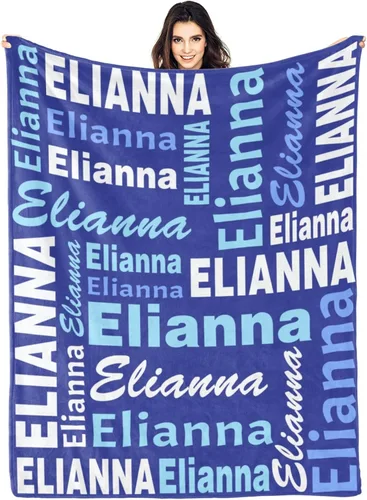 Vista 29 de Manta personalizada con nombre, manta personalizada con nombre, manta personalizada para adultos, niños y bebés, manta personalizada con monograma