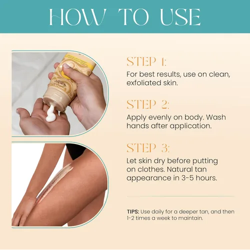 Vista 5 de Body Drench Quick Tan Loción de bronceado gradual, 8 onzas, Oscuro
