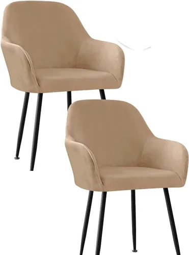 Vista 15 de Fundas protectoras de terciopelo elástico para sillas de comedor con brazos y respaldo curvado pequeño, juego de 6/4/2 para cocina, oficina, hogar