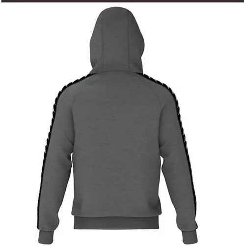 Vista 3 de Kappa Mens 222 Banda Hurtado-2 Hoodie 311BGMW-A4F Grey Md MelBlack