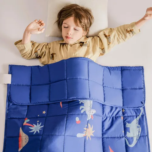 Vista 27 de Topcee Manta con peso (3 libras, 36 x 48 pulgadas), manta refrescante pesada para dormir, se aplica a 20-40 libras, manta suave y gruesa
