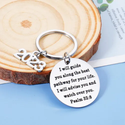 Vista 5 de GGOJAGST Regalo de confirmación de bautismo, llavero inspirador de versículo bíblico para mujeres, hombres, niñas, niños, regalo de Navidad