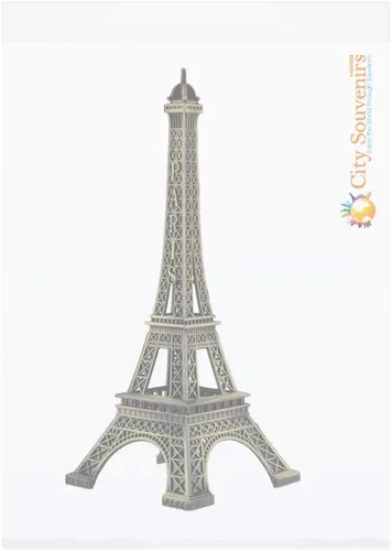Vista 2 de City-Souvenirs Estatua de la Torre Eiffel de metal 6.25 pulgadas Réplica de la Torre Eiffel