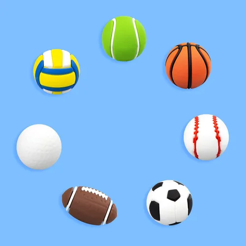 Vista 7 de Dijes de decoración deportiva 3D para baloncesto, fútbol, golf, béisbol, voleibol, fútbol, tenis, regalo para niños, niñas, adolescentes, hombres