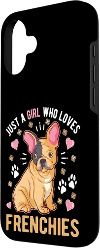 Vista 2 de Just A Girl Who Loves Frenchies Funda Bulldog Francés para iPhone 16