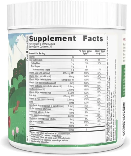 Vista 2 de Nordic Naturals Bayas nórdicas, bayas de cereza, 120 bayas gomosas, multivitamínico de gran sabor para mayores de 3 años - Crecimiento, desarrollo