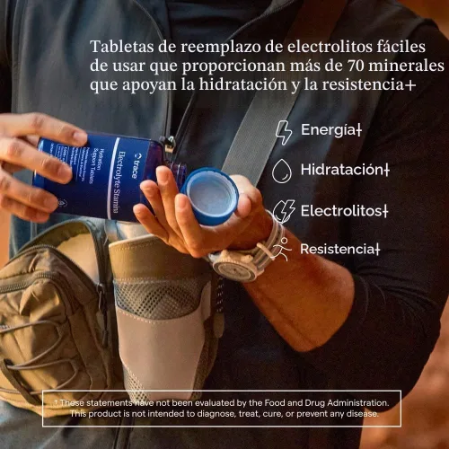 Vista 2 de Trace Minerals Electrolyte Stamina - Suplemento diario de hidratación para el equilibrio de electrolitos - Apoyo energético - Espectro completo