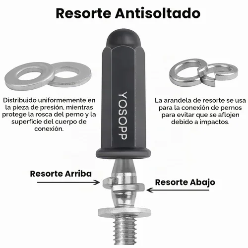 Vista 2 de GY6 - Junta de tuercas de perno de escape para 50 cc, 70 cc, 90 cc, 110 cc, 125 cc, 150 cc, scooters, ATV, GMB139, motor, ciclomotor, quad, 4