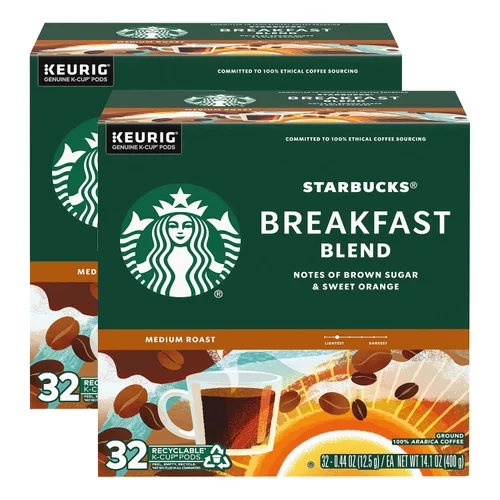 Vista 43 de Starbucks Cápsulas de café K-Cup, café de tostado medio con 2X cafeína mezcla de la casa para cafeteras Keurig, 100% arábica, 6 cajas