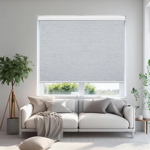Vista 29 de Motorized Light Filtering Shades Compatible with Alexa Google Smart Blinds Automatic Window Shade Remote Control 70% Blackout Sunny Black