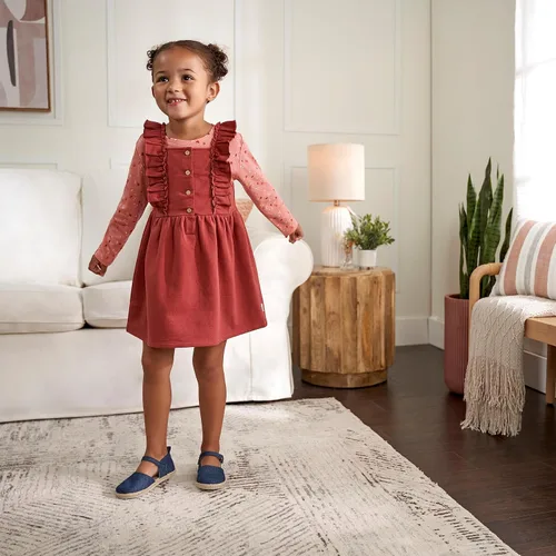Vista 3 de Gerber Conjunto de vestido de 2 piezas para bebés y niñas pequeñas