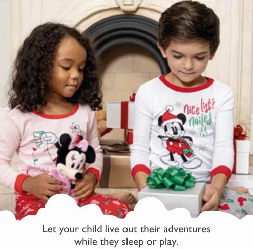 Vista 2 de Disney Conjunto de pijama de algodón ajustado de 2 piezas, suave y lindo para niños