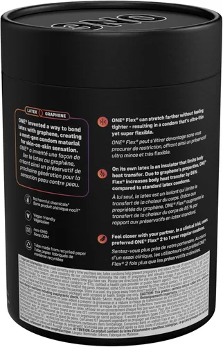 Vista 2 de ONE Preservativos Flex - Preservativos de próxima generación mejorados con grafeno, el material más delgado y fuerte del mundo& # x2019 Sensación