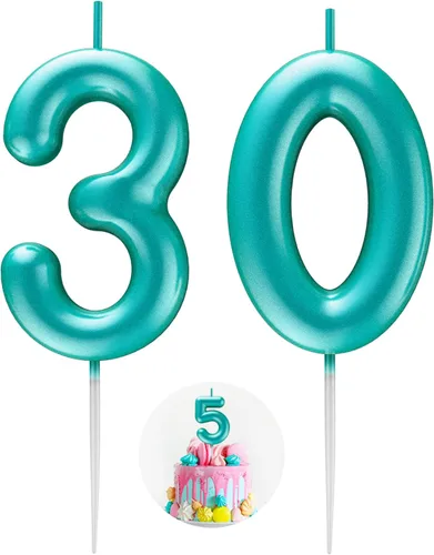 Vista 112 de Vela Azul Número 15 de Cumpleaños Velas 3D de Número para Pastel de Cumpleaños Decoración de Fiesta de Cumpleaños Suministros para Boda