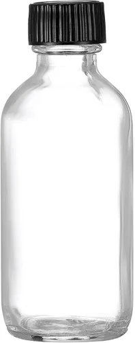 Vista 5 de Smith's Mason Jars Botellas de vidrio de 2 onzas con tapas con embudo de vertido, ideal para botellas de salsa picante, whisky, almacenamiento